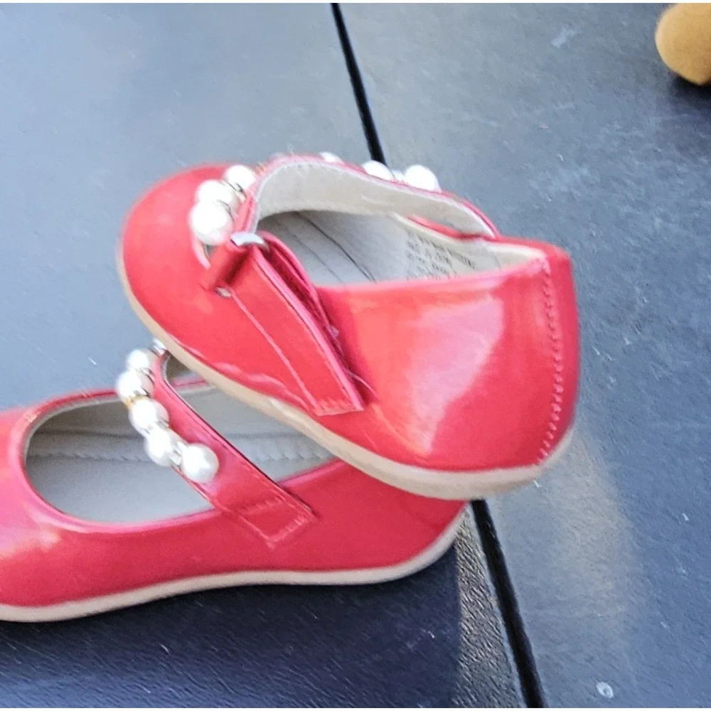 Zula Baby Girls Mary Jane Wedding‎ Toddlers Pearl Dress Shoes Size 5